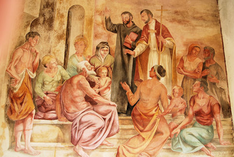 Freska Příchod sv. Cyrila a Metoděje